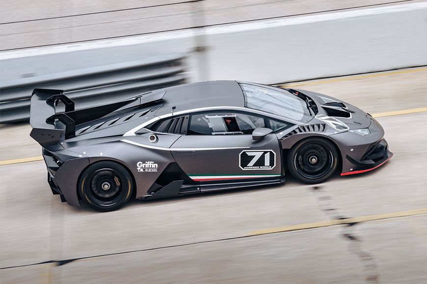 Lamborghini on the track