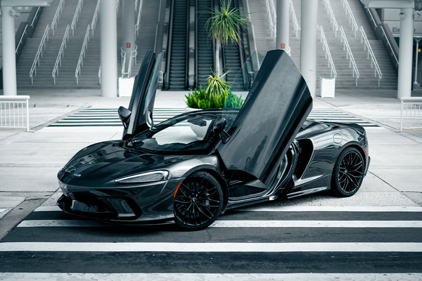 McLaren GT with its doors open