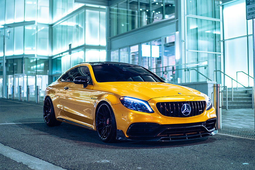 Yellow Mercedes
